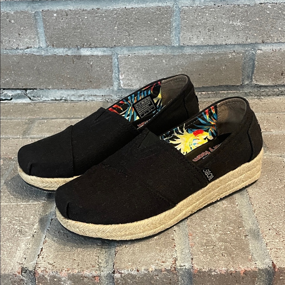 BOBS from Skechers Black Slip-On wedge Loafers